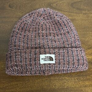 The North Face burgundy and navy blue Knit Beanie